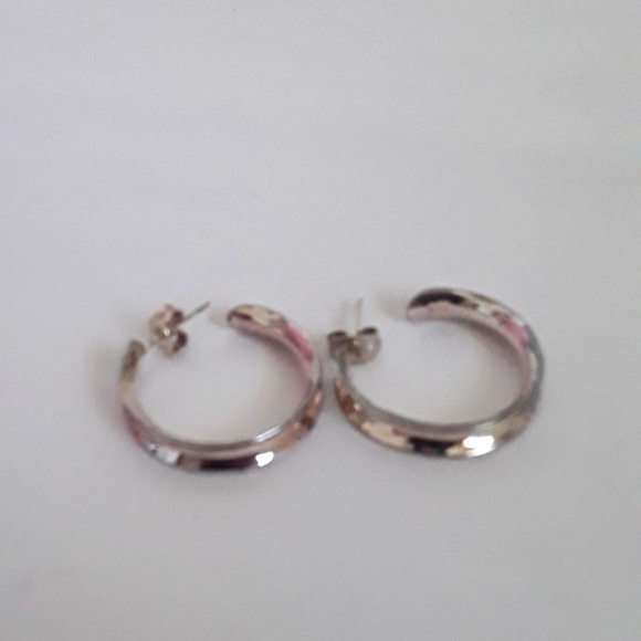 STERLING SILVER HOOP EARRINGS - Picture 2 of 4